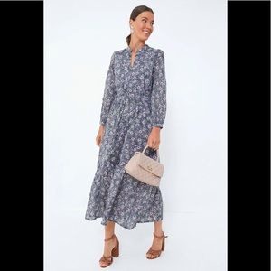 NWT India Collection by Emerson Fry Midnight Wildflower Organic Frances Dress 3